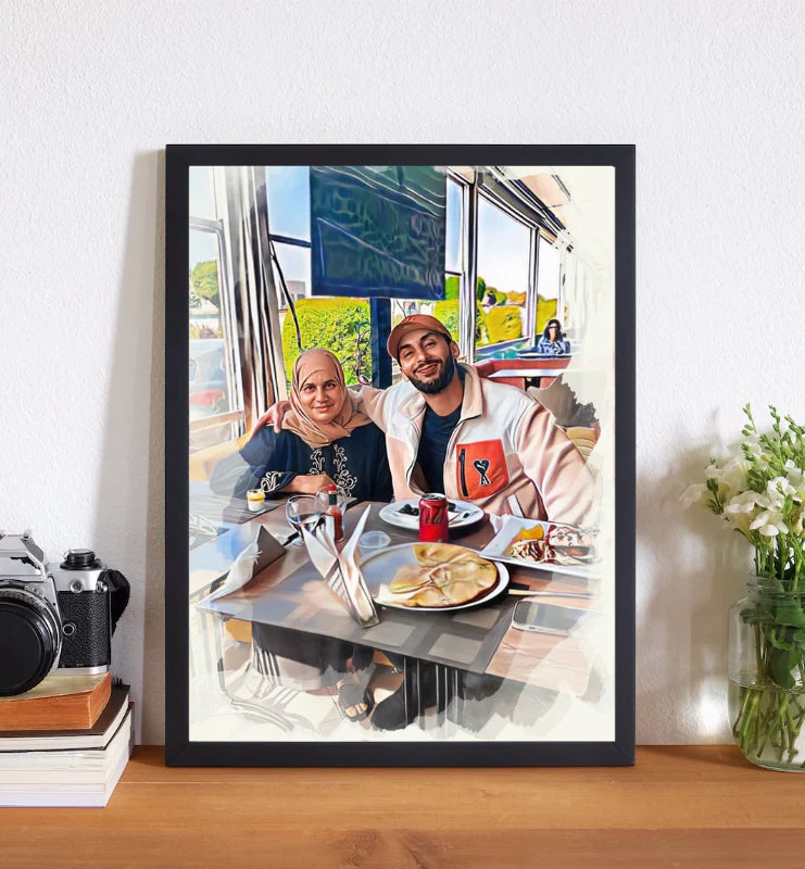 Tableau Portrait لوحة فنية الحجم كبير بالألوان