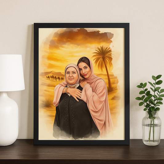 Tableau Portrait لوحة فنية الحجم كبير بالألوان